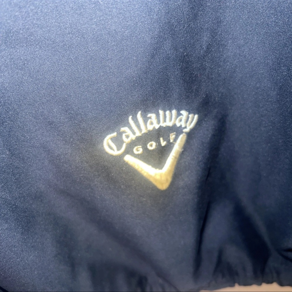 Callaway Jacket Mens XL Navy Blue Golf X Series 1/2 Zip Short Sleeve Windbreaker - Picture 5 of 5